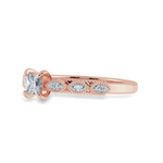 Load image into Gallery viewer, 0.20cts. Princess Cut Solitaire with Marquise Diamond Accents 18K Rose Gold Ring JL AU 2012R-C   Jewelove.US
