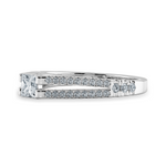 Load image into Gallery viewer, 0.70cts Princess Cut Solitaire Diamond Split Shank Platinum Ring JL PT 1178-C   Jewelove.US
