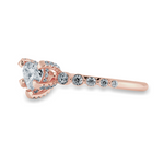 Load image into Gallery viewer, 0.50cts. Heart Cut Solitaire Halo Diamond Accents 18K Rose Gold Ring JL AU 2007R-A   Jewelove.US
