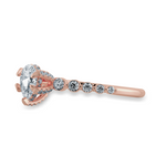 Load image into Gallery viewer, 0.50cts. Pear Cut Solitaire Halo Diamond Accents 18K Rose Gold Ring JL AU 2009R-A   Jewelove.US
