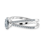 Load image into Gallery viewer, 30-Pointer Marquise Cut Solitaire Diamond Split Shank Platinum Ring JL PT 1176   Jewelove.US
