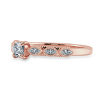 Load image into Gallery viewer, 0.30cts. Cushion Cut Solitaire with Marquise Cut Diamond Accents 18K Rose Gold Ring JL AU 2013R   Jewelove.US
