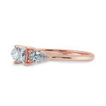 Load image into Gallery viewer, 0.70cts. Princess Cut Solitaire with Pear Cut Diamond Diamond 18K Rose Gold Ring JL AU 2021R-B   Jewelove.US
