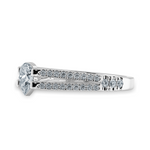 Load image into Gallery viewer, 0.70cts Pear Cut Solitaire Diamond Split Shank Platinum Ring JL PT 1183-B   Jewelove.US
