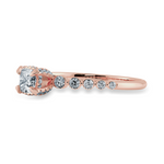 Load image into Gallery viewer, 0.30cts. Cushion Cut Solitaire Halo Diamond Accents 18K Rose Gold Ring JL AU 2005R   Jewelove.US
