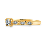 Load image into Gallery viewer, 0.30cts. Cushion Cut Solitaire with Marquise Cut Diamond Accents 18K Yellow Gold Ring JL AU 2013Y   Jewelove.US
