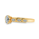 Load image into Gallery viewer, 0.50cts. Oval Cut Solitaire Marquise Cut Diamond Accents 18K Yellow Gold Ring JL AU 2017Y-A   Jewelove.US
