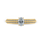 Load image into Gallery viewer, 0.50cts. Oval Cut Solitaire Diamond Split Shank 18K Yellow Gold Ring JL AU 1190Y-A   Jewelove.US
