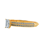 Load image into Gallery viewer, 0.30cts. Emerald Cut Solitaire Diamond Split Shank 18K Yellow Gold Ring JL AU 1188Y   Jewelove.US
