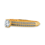 Load image into Gallery viewer, 0.50cts. Cushion Cut Solitaire Diamond Split Shank 18K Yellow Gold Ring JL AU 1187Y-A   Jewelove.US
