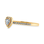Load image into Gallery viewer, 0.30cts. Heart Cut Solitaire Halo Diamond Shank 18K Yellow Gold Ring JL AU 1198Y   Jewelove.US
