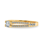 Load image into Gallery viewer, 0.50cts. Cushion Cut Solitaire Diamond Split Shank 18K Yellow Gold Ring JL AU 1179Y-A   Jewelove.US
