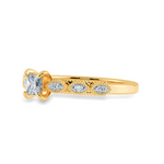 Load image into Gallery viewer, 0.20cts. Princess Cut Solitaire with Marquise Cut Diamond Accents 18K Yellow Gold Ring JL AU 2012Y-C   Jewelove.US
