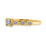 Load image into Gallery viewer, 0.50cts. Cushion Cut Solitaire with Marquise Cut Diamond Accents 18K Yellow Gold Ring JL AU 2013Y-A   Jewelove.US
