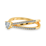 Load image into Gallery viewer, 70-Pointer Heart Cut Solitaire Diamond Split Shank 18K Yellow Gold Ring JL AU 1173Y-B   Jewelove.US
