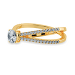 Load image into Gallery viewer, 50-Pointer Solitaire Diamond Split Shank 18K Yellow Gold Ring JL AU 1169Y-A   Jewelove.US
