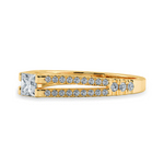 Load image into Gallery viewer, 0.50cts. Princess Cut Solitaire Diamond Split Shank 18K Yellow Gold Ring JL AU 1178Y-B   Jewelove.US
