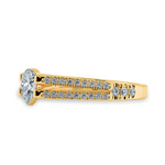 Load image into Gallery viewer, 0.70ts. Pear Cut Solitaire Diamond Split Shank 18K Yellow Gold Ring JL AU 1183Y-B   Jewelove.US

