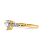 Load image into Gallery viewer, 0.50cts. Pear Cut Solitaire Diamond Accents 18K Yellow Gold Ring JL AU 1207Y-A   Jewelove.US
