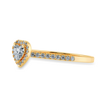 Load image into Gallery viewer, 0.70cts. Heart Cut Solitaire Halo Diamond Shank 18K Yellow Gold Ring JL AU 1198Y-B   Jewelove.US
