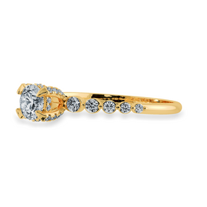 0.20cts. Solitaire Diamond Accents 18K Yellow Gold Ring JL AU 1202Y-C   Jewelove.US