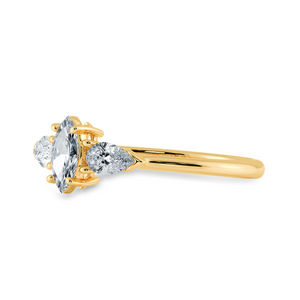 70-Pointer Marquise Cut Solitaire with Pear Cut Diamond Accents 18K Yellow Gold Ring JL AU 1208Y-B   Jewelove.US