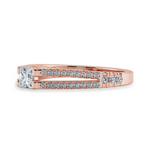 Load image into Gallery viewer, 0.30cts. Princess Cut Solitaire Diamond Split Shank 18K Rose Gold Ring JL AU 1178R   Jewelove.US
