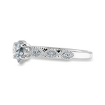 Load image into Gallery viewer, 0.70cts Pear Cut Solitaire with Marquise Cut Diamond Accents Platinum Ring JL PT 2018-B   Jewelove.US
