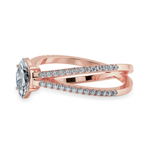 0.70cts. Marquise Cut Solitaire Diamond Split Shank 18K Rose Gold Ring JL AU 1176R-B   Jewelove.US