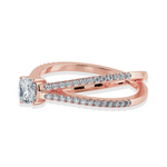 Load image into Gallery viewer, 0.50cts. Cushion Cut Solitaire Diamond Split Shank 18K Rose Gold Ring JL AU 1171R-A   Jewelove.US
