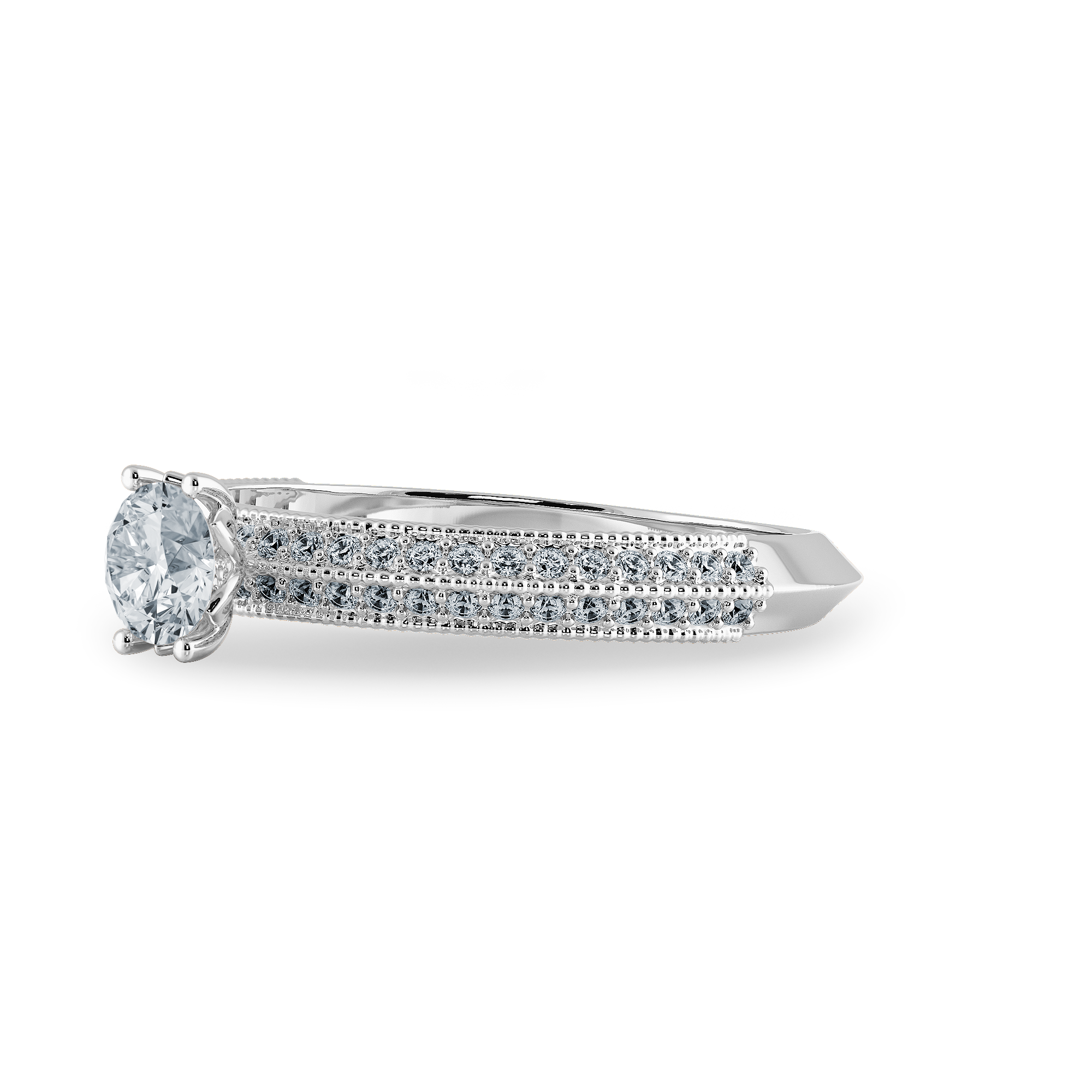 0.30cts Solitaire Diamond Split Shank Platinum Ring JL PT 1185   Jewelove.US