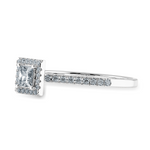 Load image into Gallery viewer, 0.70cts Princess Cut Solitaire Diamond Square Halo Shank Platinum Ring JL PT 1194-B   Jewelove.US
