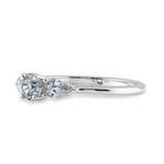 Load image into Gallery viewer, 0.30cts Solitaire with Pear Cut Diamond Accents Platinum Ring JL PT 2020   Jewelove.US
