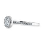 Load image into Gallery viewer, 0.70cts Solitaire Diamond Halo Shank Platinum Ring JL PT 1193-B   Jewelove.US
