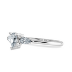 Load image into Gallery viewer, 0.70cts Pear Cut Solitaire Diamond Accents Platinum Ring JL PT 1207-B   Jewelove.US
