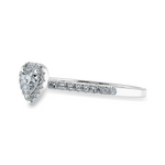 Load image into Gallery viewer, 0.30cts Heart Cut Solitaire Halo Diamond Shank Platinum Ring JL PT 1198   Jewelove.US
