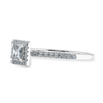 Load image into Gallery viewer, 20 Pointer Princess Cut Diamond Square Halo Shank Platinum Ring JL PT 1194-C   Jewelove.US
