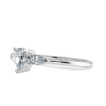 Load image into Gallery viewer, 0.30cts Pear Cut Solitaire Diamond Accents Platinum Ring JL PT 1207   Jewelove.US
