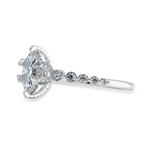 Load image into Gallery viewer, 0.70cts Marquise Cut Solitaire Halo Diamond Accents Platinum Ring JL PT 2010-B   Jewelove.US
