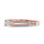 Load image into Gallery viewer, 0.30cts. Emerald Cut Solitaire Diamond Split Shank 18K Rose Gold Ring JL AU 1180R   Jewelove.US
