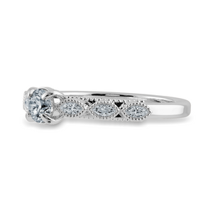 0.30cts Solitaire Platinum Ring with Marquise Cut Diamond Accents JL PT 2011   Jewelove.US