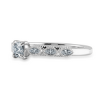 Load image into Gallery viewer, 0.70cts. Cushion Cut Solitaire with Marquise Cut Diamond Accents Platinum Ring JL PT 2013-B   Jewelove.US
