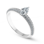 Load image into Gallery viewer, 0.50cts Marquise Cut Solitaire Diamond Split Shank Platinum Ring JL PT 1192-A   Jewelove.US
