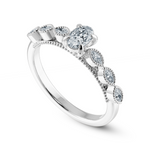 Load image into Gallery viewer, 0.70cts Oval Cut Solitaire with Marquise Cut Diamond Accents Platinum Ring JL PT 2017-B   Jewelove.US
