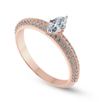 Load image into Gallery viewer, 0.30cts. Marquise Cut Solitaire Diamond Split Shank 18K Rose Gold Ring JL AU 1192R   Jewelove.US
