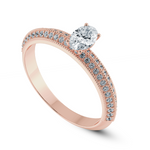 Load image into Gallery viewer, 0.50cts. Oval Cut Solitaire Diamond Split Shank 18K Rose Gold Ring JL AU 1190R-A   Jewelove.US

