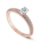 Load image into Gallery viewer, 0.30cts. Oval Cut Solitaire Diamond Split Shank 18K Rose Gold Ring JL AU 1190R   Jewelove.US
