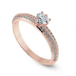 Load image into Gallery viewer, 0.70cts. Heart Cut Solitaire Diamond Split Shank 18K Rose Gold Ring JL AU 1189R-B   Jewelove.US

