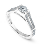 Load image into Gallery viewer, 0.50cts Solitaire Diamond Split Shank Platinum Ring JL PT 1177-B   Jewelove.US
