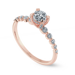 Load image into Gallery viewer, 0.30cts. Solitaire Diamond Accents 18K Rose Gold Ring JL AU 1202R   Jewelove.US
